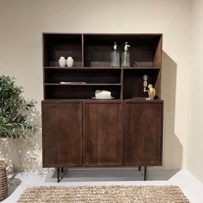Livingfurn Wandkast 'Elan Brown' Mangohout, 135cm