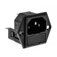 Bulgin PF0030/63 Apparaatstekker (koud) PF Stekker, inbouw verticaal Totaal aantal polen: 2 + PE 10 A Zwart 1 stuk(s) - thumbnail