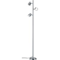 LED Vloerlamp - Trion Narca - 20.7W - Warm Wit 3000K - 3-lichts - Dimbaar - Rond - Mat Nikkel - Aluminium - thumbnail