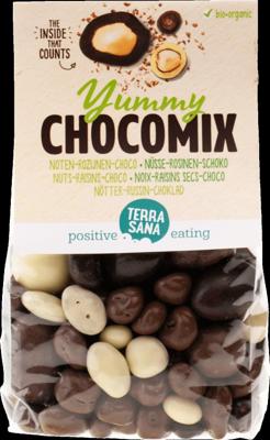 TerraSana Yummy chocomix noten rozijnen choco bio 200 Gram TerraSana Yummy chocomix noten rozijnen choco bio 200 Gram