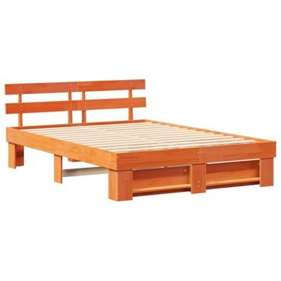 Bedframe Wasbruin 140 x 200 cm Massief grenenhout