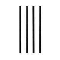 Drinkrietje Papstar 250mm papier zwart 100 stuks - thumbnail