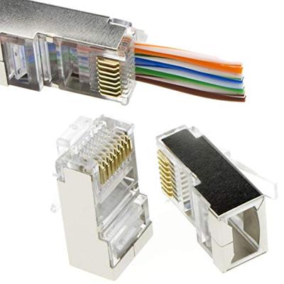 Modulaire FTP RJ45 stekker met doorsteekmontage, 50 stuks per zakje Modulaire FTP RJ45 stekker met doorsteekmontage, 50 stuks per zakje
