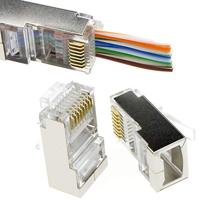 Modulaire FTP RJ45 stekker met doorsteekmontage, 50 stuks per zakje - thumbnail