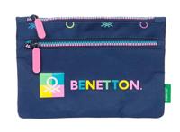 Schoolpennenzak Benetton Cool Marineblauw 23 x 16 x 3 cm - thumbnail