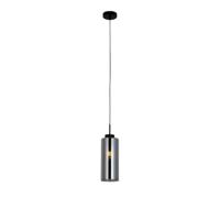QAZQA Art Deco hanglamp zwart met smoke glas - Laura - thumbnail