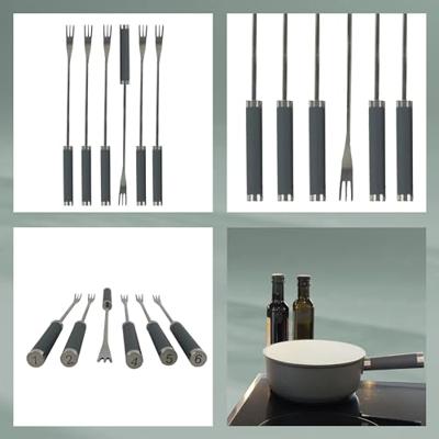 Kela Lancy kaasfondue 2 liter keramiek 10 delig zwart