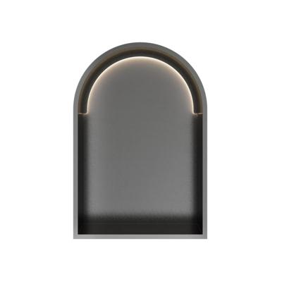 Hotbath &MORE Inbouwnis Toogmodel 30x45x10cm met LED IP44 Geborsteld Gunmetal PVD Hotbath &MORE Inbouwnis Toogmodel 30x45x10cm met LED IP44 Geborsteld Gunmetal PVD