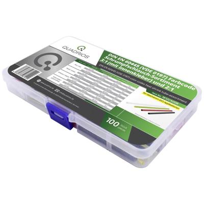 Quadrios 1812CA008 Krimpkous assortiment Zwart, Rood, Wit, Groen-geel Krimpverhouding:3:1, 2:1 100 onderdelen Quadrios 1812CA008 Krimpkous assortiment Zwart, Rood, Wit, Groen-geel Krimpverhouding:3:1, 2:1 100 onderdelen