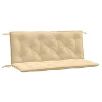 Tuinbankkussens 2 st 120x50x7 cm stof gemleerd beige - thumbnail