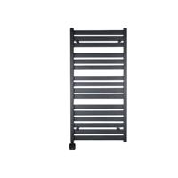 Electrische Wifi Radiator Sanicare HVP Carini Moda 120x60 cm Mat Zwart Met Thermostaat Zwart Linksonder - thumbnail