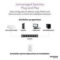 NETGEAR ProSAFE Unmanaged Switch - JGS516-16 Gigabit Ethernet poorten 10/100/1000 Mbps - thumbnail