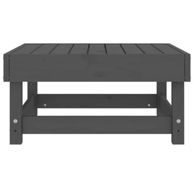 Tuinvoetenbank massief grenenhout grijs