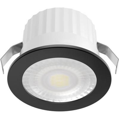 LED Veranda Spot Verlichting - Brinton Glowix - 3W 260 lm 38D - Warm Wit 3000K - Inbouw - Rond - Zwart - Ø44mm Buitenmaat - Ø32mm Zaagmaat