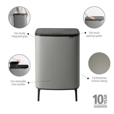 Brabantia Bo Touch Bin Hi 60 Liter (2x30 Liter)