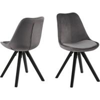 wehkamp home eetkamerstoel Hagen velours (set van 2) - thumbnail