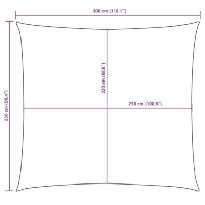VidaXL Zonnescherm rechthoekig 2,5x3 m oxford stof bruin