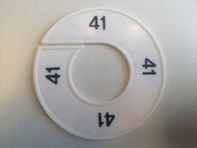 Maatring 9cm wit/zwart 41