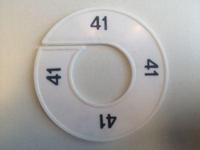 Maatring 9cm wit/zwart 41 - thumbnail