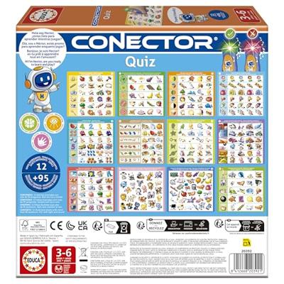 Connector Quiz - Educatief spel - EDUCA - 90 vragen, 12 thema's, boekformaat - Vanaf 3 jaar