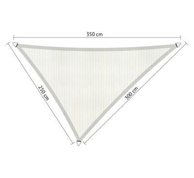 Driehoek ongelijkzijdig schaduwdoek 2,50x3,00x3,50 m Arctic White Shadow Comfort - Shadow comfort