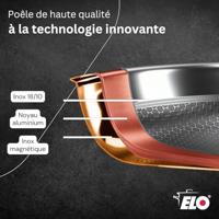 Set van 2 inductie koekenpannen - ELO - Relief Solutions - 18/10 roestvrij staal ELODUR Select antiaanbaklaag - Ø?24?en 28?cm - thumbnail