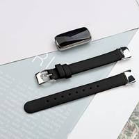 Fitbit Luxe - Leren bandje - Maat: Small - Zwart - thumbnail