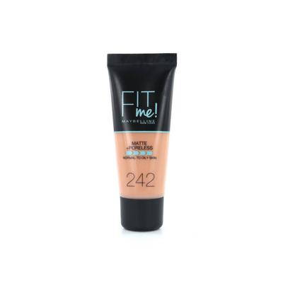 Maybelline Fit Me Matte and Poreless Foundation Medium/Dark 242 Light Honey - Medium tot donkere huid, neutrale tot roze ondertoon