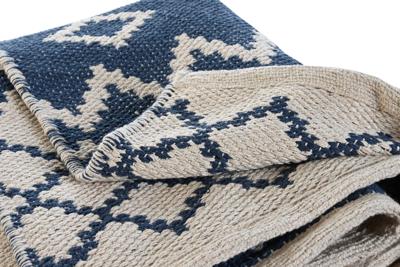 Tapijt DKD Home Decor Blauw Wit Arabisch (120 x 180 x 1 cm)