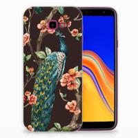 Samsung Galaxy J4 Plus (2018) | TPU Hoesje | Pauw met Bloemen - thumbnail