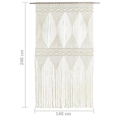 Gordijn macram 140x240 cm katoen