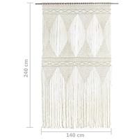 Gordijn macram 140x240 cm katoen - thumbnail