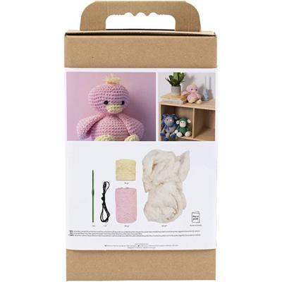 Creativ Company Hobbyset amigurumi, eendje, lichtroze, lichtgeel, 1 doos Creativ Company Hobbyset amigurumi, eendje, lichtroze, lichtgeel, 1 doos