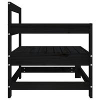 Tuinhoekbanken 2 st massief grenenhout zwart - thumbnail