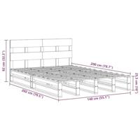 Bedframe zonder matras massief grenenhout wasbruin 140x200 cm - thumbnail