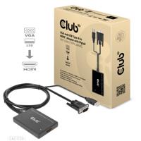 club3D CAC-1720 HDMI / USB / VGA Adapter [2x VGA-stekker, USB-stekker - 1x HDMI-bus] Zwart Met USB, Schroefbaar, Vergulde steekcontacten 0.6 m - thumbnail