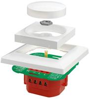 Ehmann 5591x0100 Draaidimmer Geschikt voor lampen: LED-lamp, Halogeenlamp, Gloeilamp Wit (RAL 9016) - thumbnail