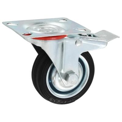 VidaXL Zwenkwielen met dubbele remmen 4 st 75 mm