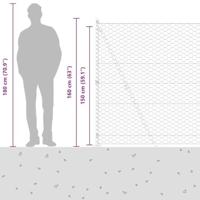 VidaXL Afrasteringspaal zilver 25 x 1,5 m (50 mm gaas) staal - thumbnail