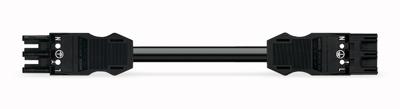 Wago Koppelkabel male-fem 1m 3x1.5 zwart 771 9993 006 101