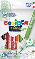 Carcioca textielstift Fabricliner, doos van 10 stuks in geassorteerde kleuren - thumbnail