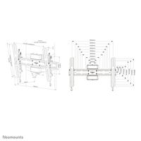 Neomounts wl35s-910bl16 screen pillar mount, 40 - 75 inch, tilt, vesa 600x400 mm - thumbnail