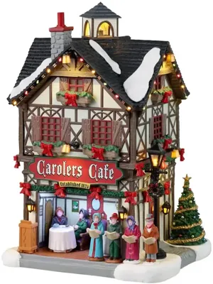 Carolers Cafe B/O (4.5V) Kersthuisje LEMAX - Lemax Carolers Cafe B/O (4.5V) Kersthuisje LEMAX - Lemax
