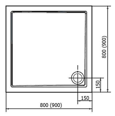 Douchebak Marmer Sapho Aura 90x90x4 cm Vierkant Wit Sapho Douchebak Marmer Sapho Aura 90x90x4 cm Vierkant Wit Sapho