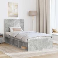 Bedframe Concerte Grijs 90 x 190 cm Massief grenenhout - thumbnail