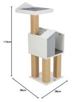 TRIXIE BE NORDIC KRABPAAL JONTE GRIJS / WIT 38X38X115 CM - thumbnail