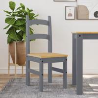 Eetkamerstoelen 2 st 40x46x99 cm massief grenenhout grijs - thumbnail