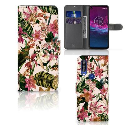 Motorola One Action Hoesje Flowers Motorola One Action Hoesje Flowers