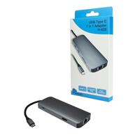 Inter-Tech Adapter Argus H-428 7in1, USB C, HDMI 4K, PD 100W - thumbnail