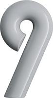 Hewi huisnummer - Nr.9 - wit - thumbnail